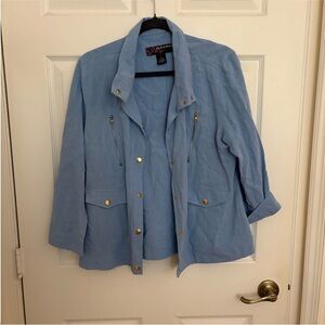 Peck & Peck Light Blue Utility Jacket
